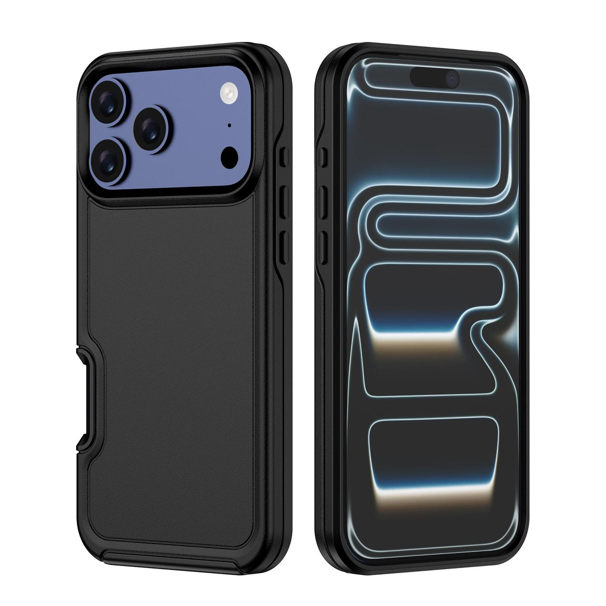 For iPhone 17 Pro Max Shockproof MagSafe Armor PC Hybrid TPU Phone Case - Black - EDA010092901A