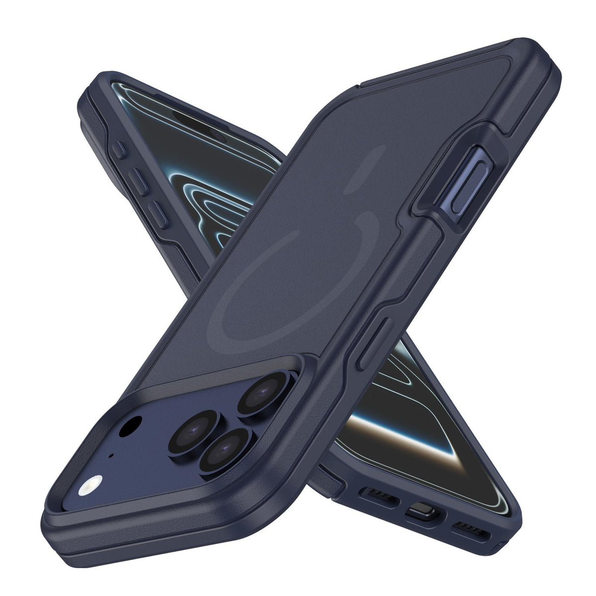 For iPhone 17 Pro Shockproof MagSafe Armor PC Hybrid TPU Phone Case - Black - EDA010092902A