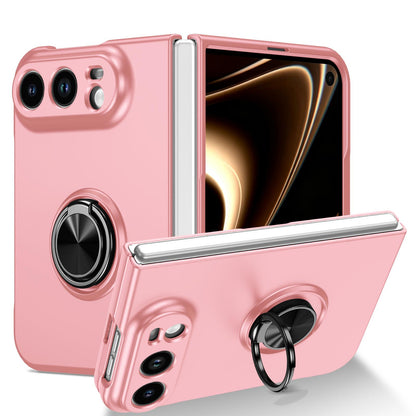 For iPhone Duo Armor Ring Holder Phone Case - Pink - EDA010093101A