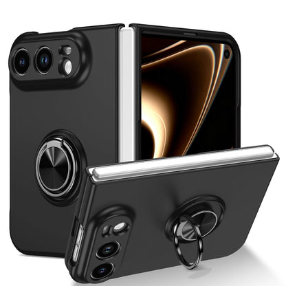 For iPhone Duo Armor Ring Holder Phone Case - Black - EDA010093101B