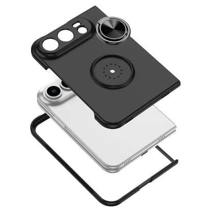 For iPhone Duo Armor Ring Holder Phone Case - Black - EDA010093101B