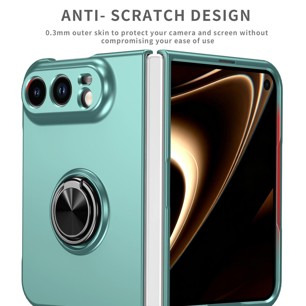For iPhone Duo Armor Ring Holder Phone Case - Sky Blue - EDA010093101G