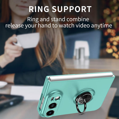 For iPhone Duo Armor Ring Holder Phone Case - Sky Blue - EDA010093101G