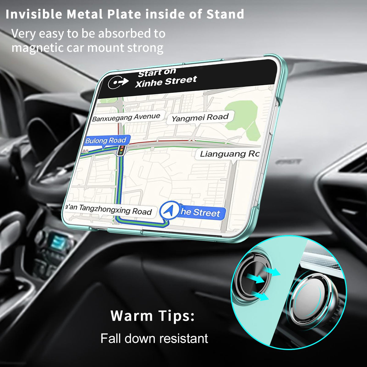 For iPhone Duo Armor Ring Holder Phone Case - Sky Blue - EDA010093101G
