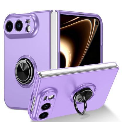 For iPhone Duo Armor Ring Holder Phone Case - Purple - EDA010093101H