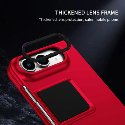 For iPhone Duo Three-dimensional Folding Holder PC Phone Case - Red - EDA010100401B