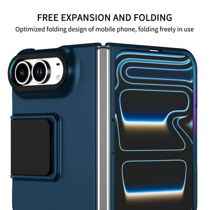 For iPhone Duo Three-dimensional Folding Holder PC Phone Case - Blue - EDA010100401D