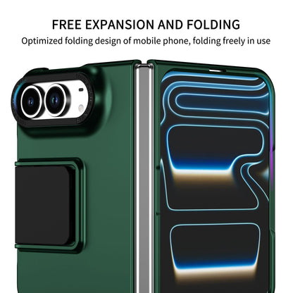 For iPhone Duo Three-dimensional Folding Holder PC Phone Case - Green - EDA010100401E