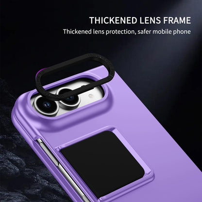 For iPhone Duo Three-dimensional Folding Holder PC Phone Case - Purple - EDA010100401F