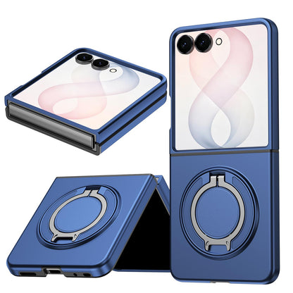 For Galaxy Z Flip8 5G 360 Degree Rotating Holder Magnetic Flip Cover Phone Case - Blue - EDA010100601B