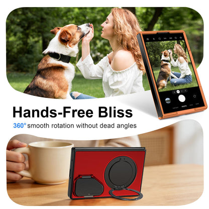 For Galaxy Z Fold8 5G ShellGod Magnetic Rotation Holder Shockproof Protective Phone Case - Black - EDA010101702A