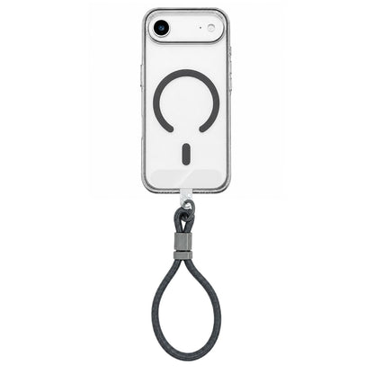 For iPhone Air Question Mark Clear PC Magnetic Phone Case with Lanyard - Space Gray - EDA010101905H