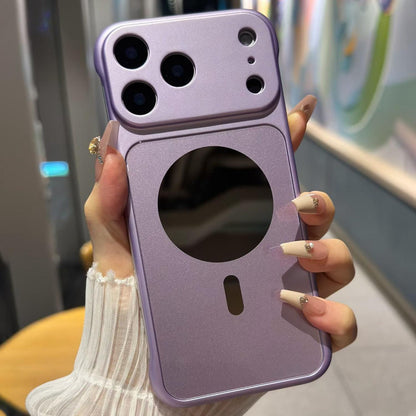 For iPhone 17 Pro Large Window Borderless Mirror Magnetic Phone Case - Purple - EDA010108702G