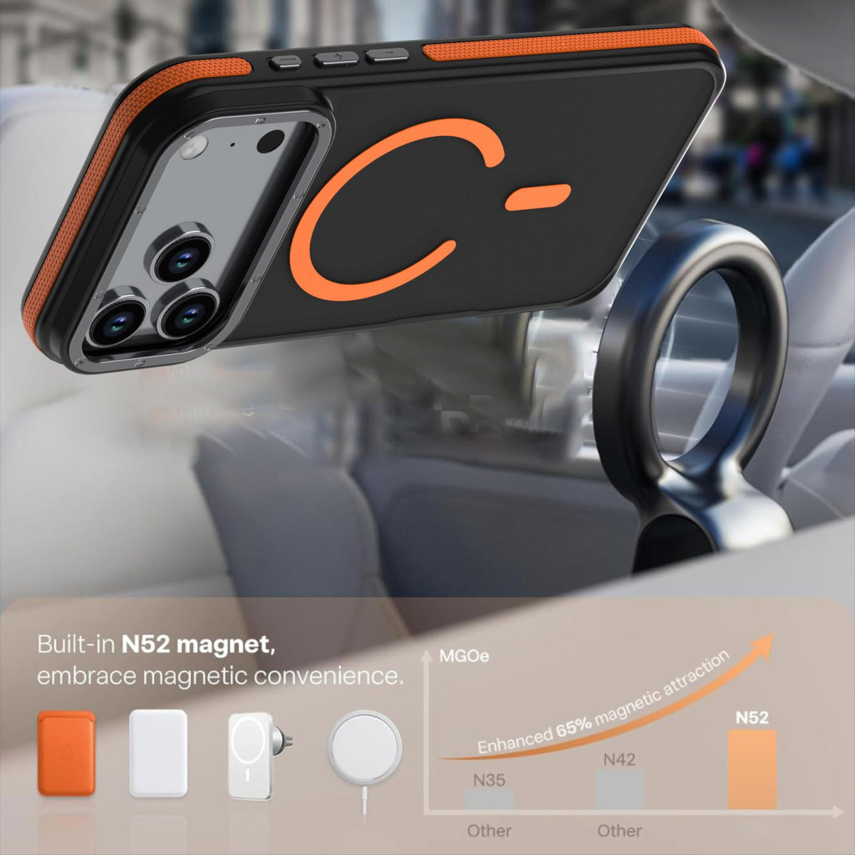 For iPhone 18 Pro Dual Color Skin Feel Magnetic Phone Case - Black - EDA010108802A