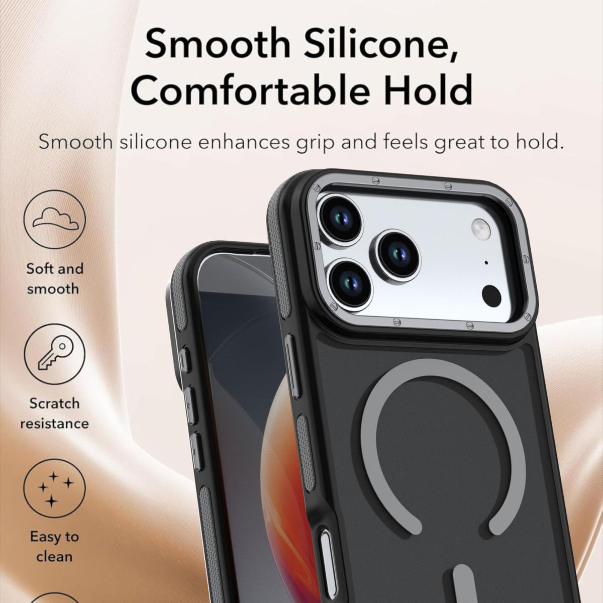 For iPhone 18 Pro Dual Color Skin Feel Magnetic Phone Case - Grey - EDA010108802B