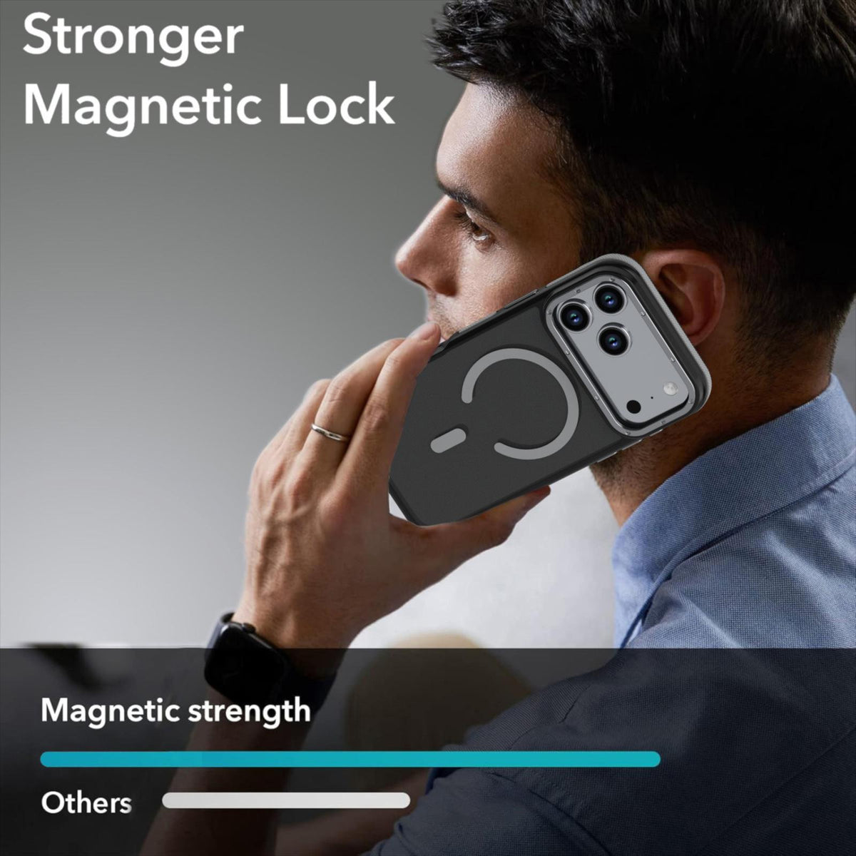 For iPhone 18 Pro Dual Color Skin Feel Magnetic Phone Case - Grey - EDA010108802B