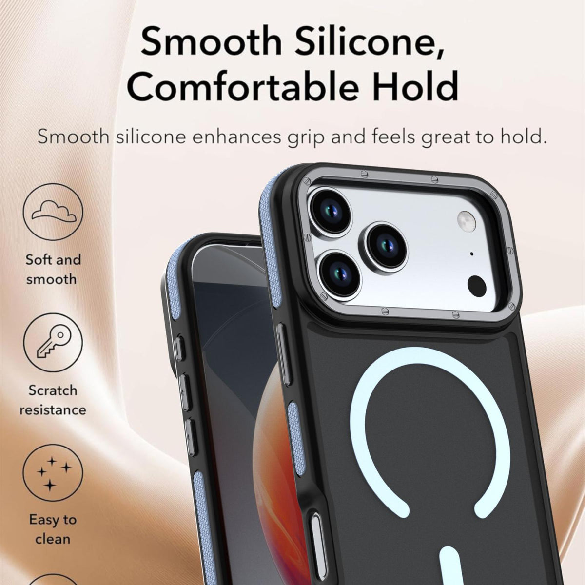 For iPhone 18 Pro Dual Color Skin Feel Magnetic Phone Case - Light Blue - EDA010108802C
