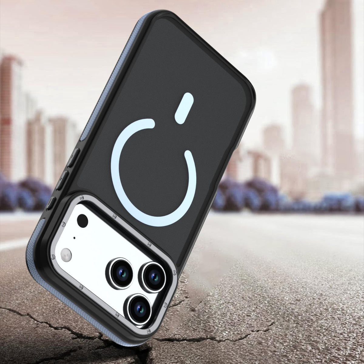 For iPhone 18 Pro Dual Color Skin Feel Magnetic Phone Case - Light Blue - EDA010108802C
