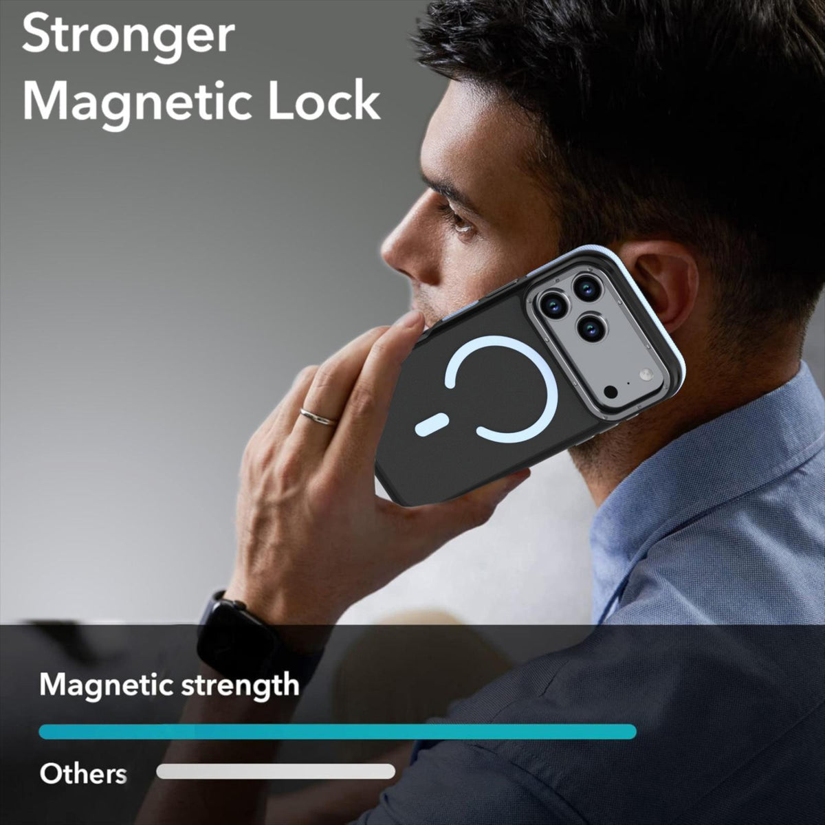 For iPhone 18 Pro Dual Color Skin Feel Magnetic Phone Case - Light Blue - EDA010108802C