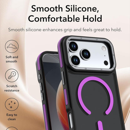 For iPhone 18 Pro Dual Color Skin Feel Magnetic Phone Case - Purple - EDA010108802D