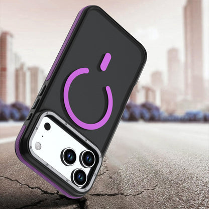 For iPhone 18 Pro Dual Color Skin Feel Magnetic Phone Case - Purple - EDA010108802D