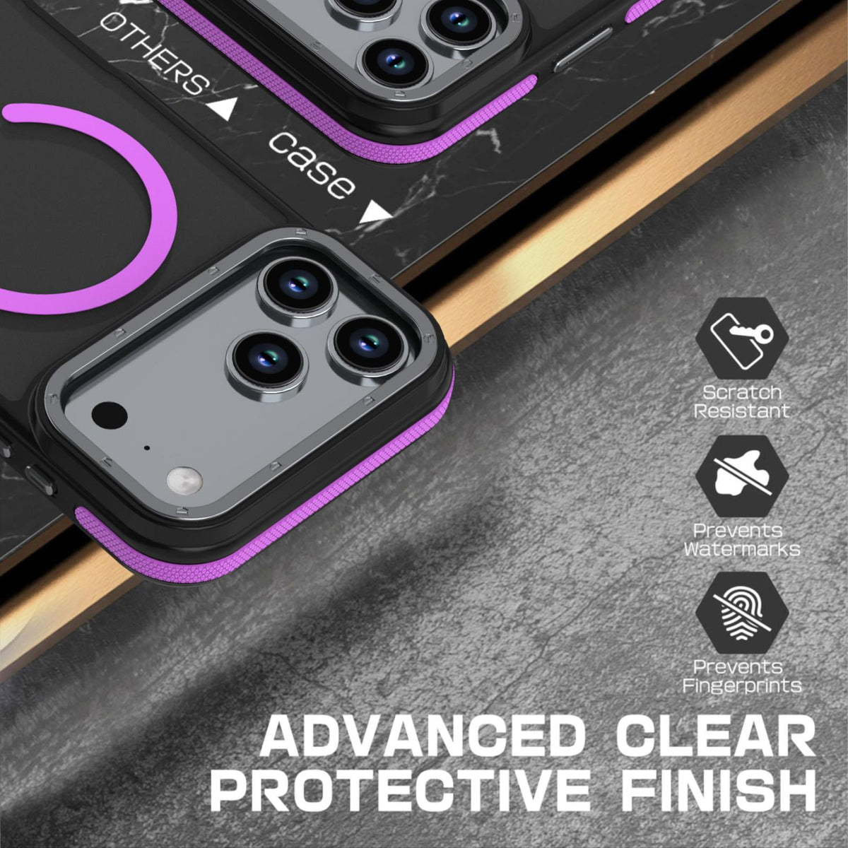 For iPhone 18 Pro Dual Color Skin Feel Magnetic Phone Case - Purple - EDA010108802D