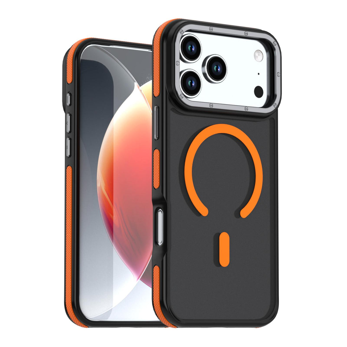 For iPhone 18 Pro Dual Color Skin Feel Magnetic Phone Case - Orange - EDA010108802E