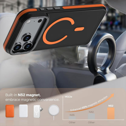 For iPhone 18 Pro Dual Color Skin Feel Magnetic Phone Case - Orange - EDA010108802E
