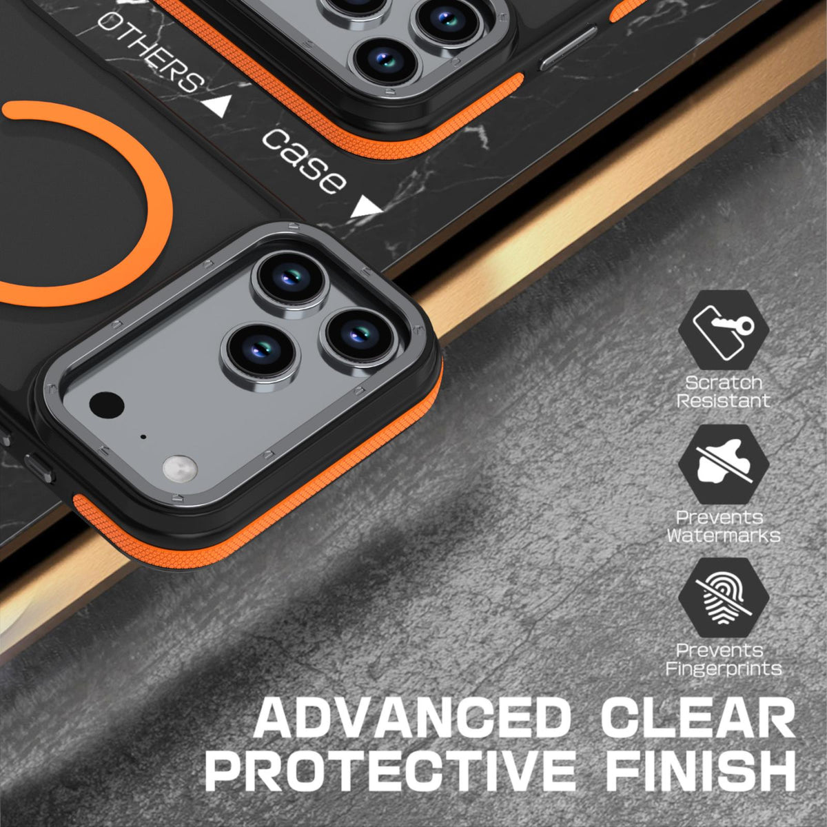 For iPhone 18 Pro Dual Color Skin Feel Magnetic Phone Case - Orange - EDA010108802E