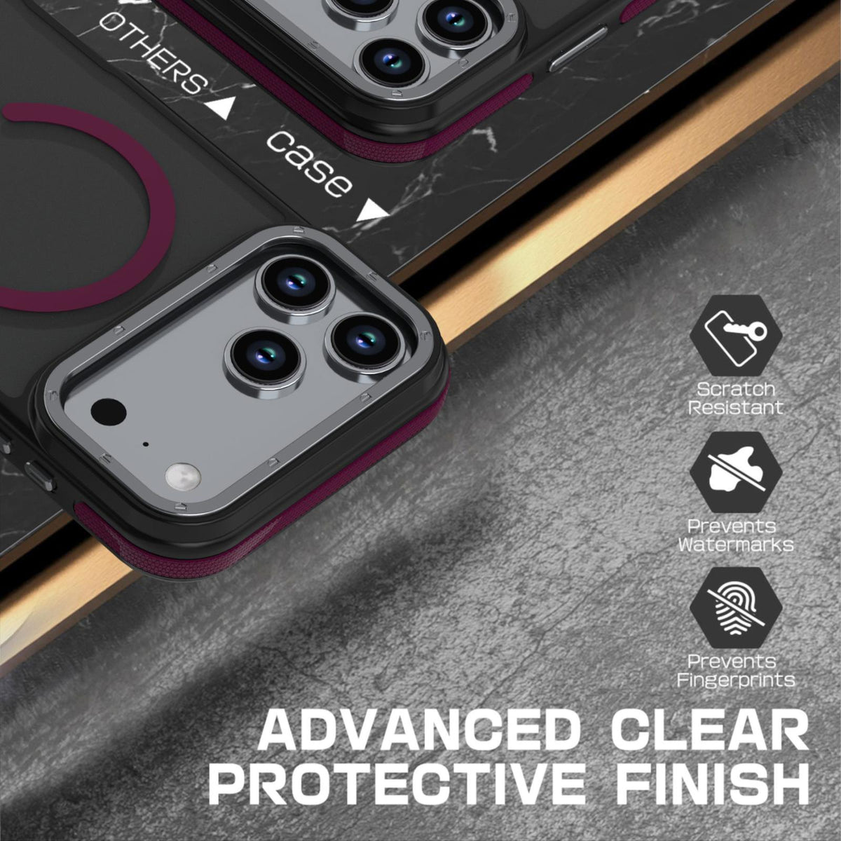 For iPhone 18 Pro Dual Color Skin Feel Magnetic Phone Case - Wine Red - EDA010108802F