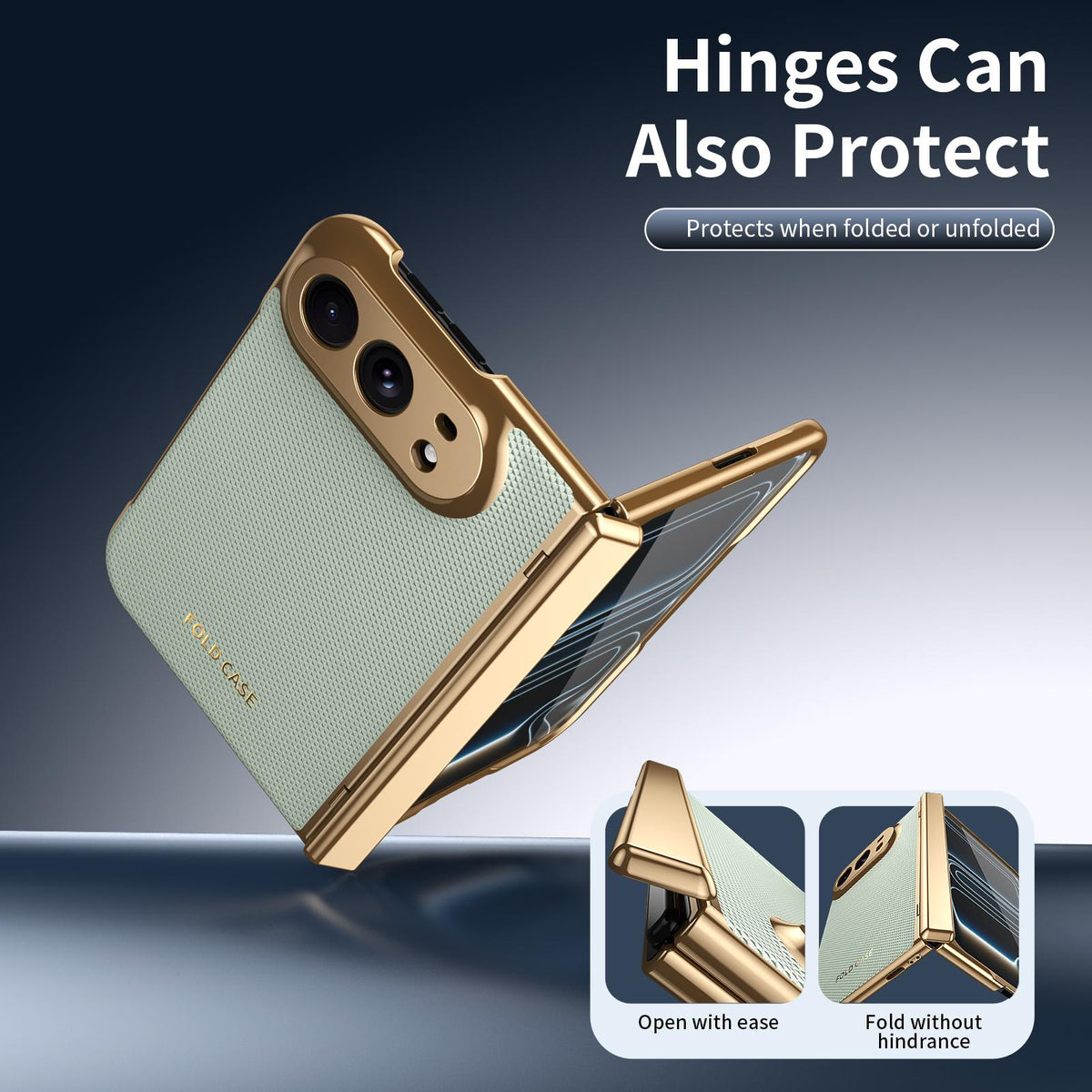 For iPhone Duo Electroplated PC Fold Shockproof Vegan Leather Phone Case - Cyan - EDA010120401C