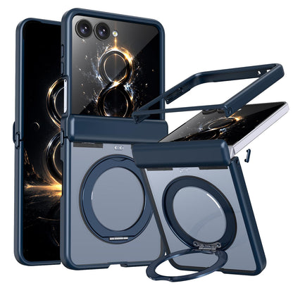 For Galaxy Z Flip8 5G Kalebol MagSafe Metal Ring Holder Phone Case - Blue - EDA010125901B