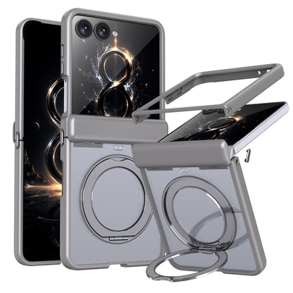 For Galaxy Z Flip8 5G Kalebol MagSafe Metal Ring Holder Phone Case - Titanium Gray - EDA010125901C