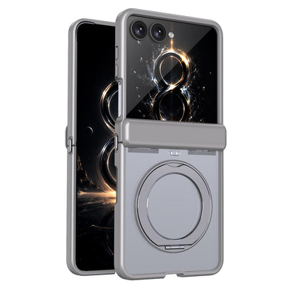 For Galaxy Z Flip8 5G Kalebol MagSafe Metal Ring Holder Phone Case - Titanium Gray - EDA010125901C