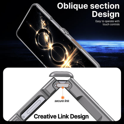 For Galaxy Z Flip8 5G Kalebol MagSafe Metal Ring Holder Phone Case - Titanium Gray - EDA010125901C