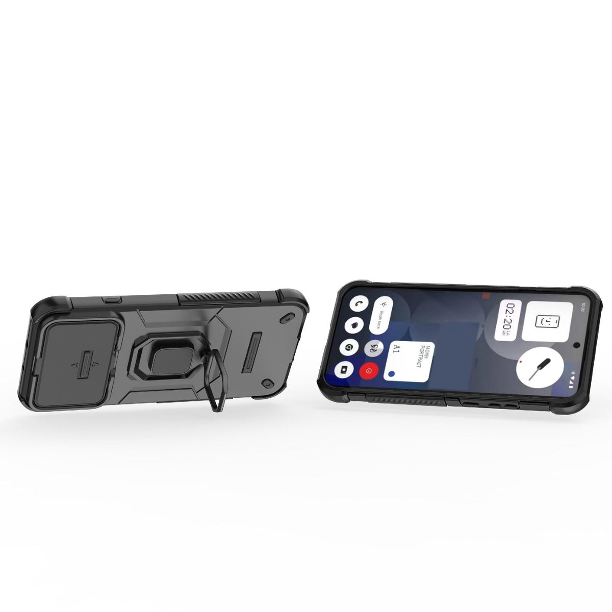 For Nothing Phone 4b 5G Global Sliding Camshield TPU + PC Shockproof Phone Case with Holder - Black - EDA010128501A