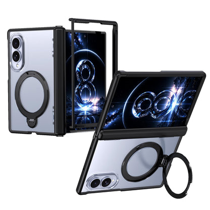 For Galaxy Z Fold8 5G ShenYi R2 Magnetic 360 Folding Metal Ring Holder Phone Case - Black - EDA010131201A