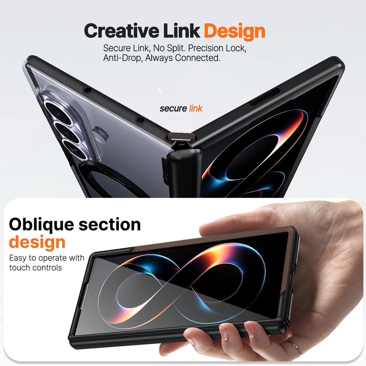 For Galaxy Z Fold8 Ultra 5G ShenYi R2 Magnetic 360 Folding Metal Ring Holder Phone Case - Black - EDA010131202A