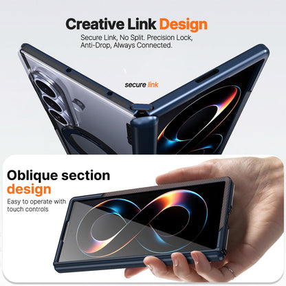 For Galaxy Z Fold8 Ultra 5G ShenYi R2 Magnetic 360 Folding Metal Ring Holder Phone Case - Blue - EDA010131202B
