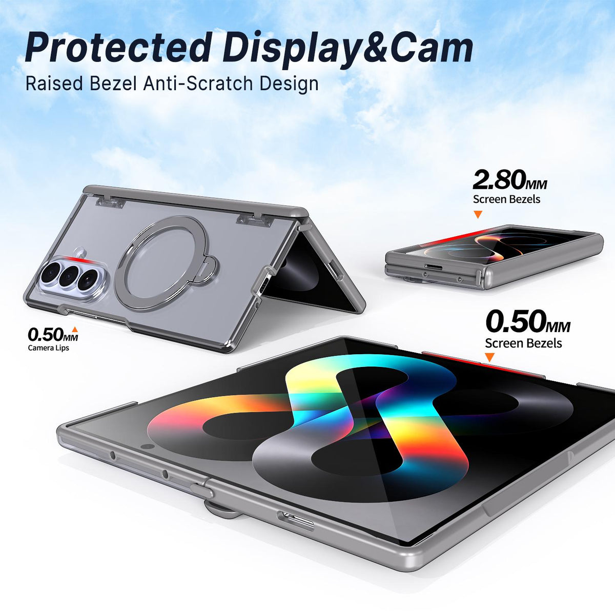 For Galaxy Z Fold8 Ultra 5G ShenYi R2 Magnetic 360 Folding Metal Ring Holder Phone Case - Titanium Gray - EDA010131202C