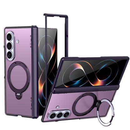 For Galaxy Z Fold8 Ultra 5G ShenYi R2 Magnetic 360 Folding Metal Ring Holder Phone Case - Purple - EDA010131202E