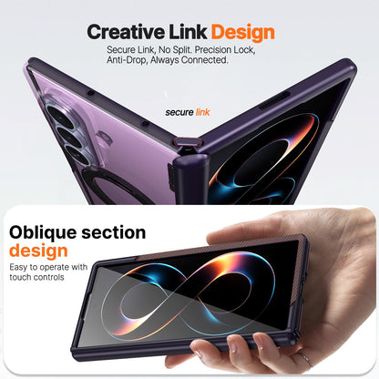 For Galaxy Z Fold8 Ultra 5G ShenYi R2 Magnetic 360 Folding Metal Ring Holder Phone Case - Purple - EDA010131202E