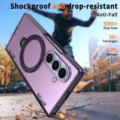 For Galaxy Z Fold8 Ultra 5G ShenYi R2 Magnetic 360 Folding Metal Ring Holder Phone Case - Purple - EDA010131202E