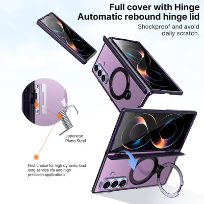 For Galaxy Z Fold8 Ultra 5G ShenYi R2 Magnetic 360 Folding Metal Ring Holder Phone Case - Purple - EDA010131202E