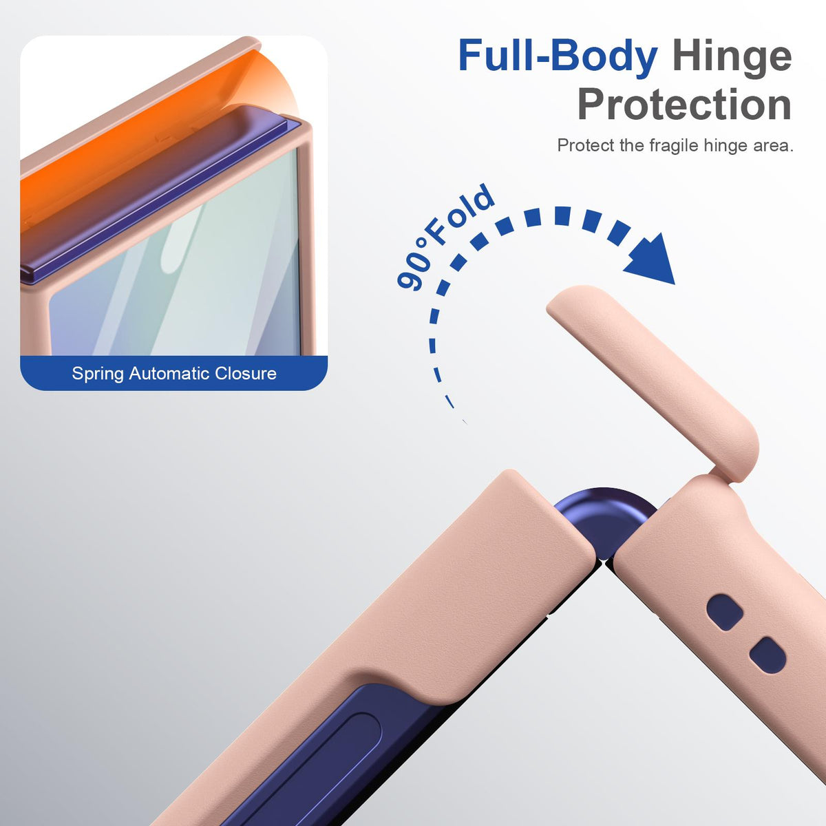 For Galaxy Z Flip8 5G Full Cover HD Integrated Magnetic Hinge Folding Phone Case - Pink - EDA010134103E