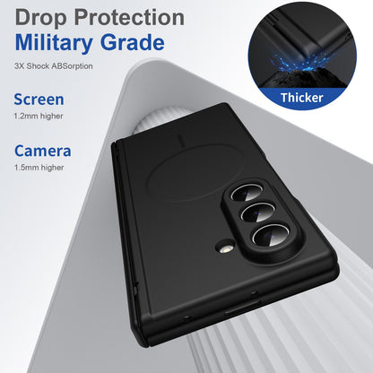 For Samsung Galaxy Z Fold7 5G Full Cover HD Integrated Magnetic Hinge Folding Phone Case - Black - EDA010134104A