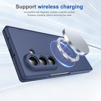 For Samsung Galaxy Z Fold7 5G Full Cover HD Integrated Magnetic Hinge Folding Phone Case - Blue - EDA010134104B