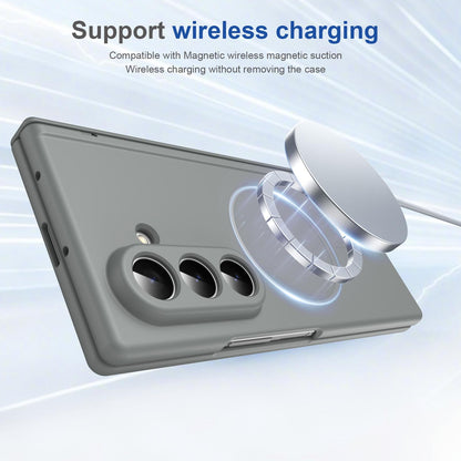 For Samsung Galaxy Z Fold7 5G Full Cover HD Integrated Magnetic Hinge Folding Phone Case - Grey - EDA010134104D
