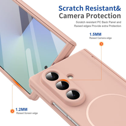 For Samsung Galaxy Z Fold7 5G Full Cover HD Integrated Magnetic Hinge Folding Phone Case - Pink - EDA010134104E