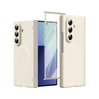 For Samsung Galaxy Z Fold7 5G Full Cover HD Integrated Magnetic Hinge Folding Phone Case - White - EDA010134104F